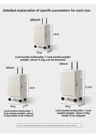 Ensemble de bagages modernes à roulettes avec ouverture latérale, extensibles, en ABS, pour voyage d'affaires, avec serrure à combinaison et compatible TSA