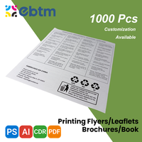 Brochures, dépliants et prospectus professionnels personnalisés en usine, formats A2, A3, A4, A5, A6, impression offset, carton, flyers