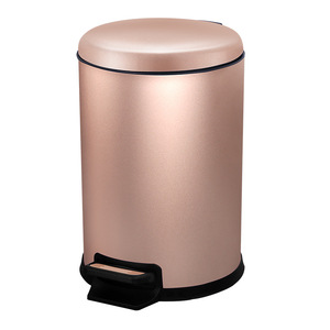 Foot-operated stainless steel trash can with flip lid, suitable for office, kitchen, home, and living room use. Stylish design - Product Image 1