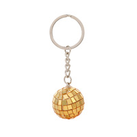 Vente en gros d'argent porte-clés boule de miroir porte-clés des années 70 accessoires de disco pour les années 1970 fournitures de fête fête de noël boule de disco porte-clés
