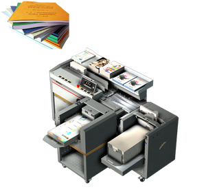 Double 100 Automatique Perfect <span class=keywords><strong>Book</strong></span> Binder Glue Binding Machine Avec Colle Latérale Rainage Alimentation Et Empileur Pour Notebook - Product Image 1