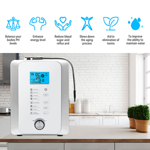 Máquina de <span class=keywords><strong>Agua</strong></span> <span class=keywords><strong>Kangen</strong></span>, Ionizador Alcalino Eléctrico con 7 Niveles de <span class=keywords><strong>Agua</strong></span> Hidrogenada, 5 Placas, Plástico, Uso Doméstico de Escritorio - Product Image 6
