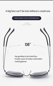 Солнцезащитные очки для бифокального чтения с обрезанным краем, квадратные солнцезащитные очки для чтения на открытом воздухе, защита UV400 + 2,5 - Product Image 6