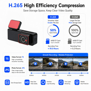 4K Dual Lens Car Dash Cam with <b>WiFi</b> 1.5 Inch IPS Screen 24H Parking Monitor Optional GPS Driving Recorder - Product Image 5