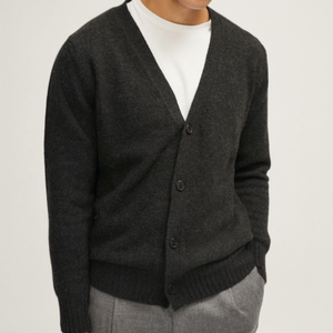 Pull en tricot personnalisé avec logo Ottoknit, mélange de laine de luxe, cardigan en cachemire haut de gamme pour homme - Product Image 1