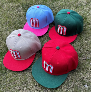 Vendita calda 100% berretto da Baseball in poliestere ricamato bandiera messicana e Hip Hop lettera <span class=keywords><strong>M</strong></span> per gli uomini e le donne - Product Image 4