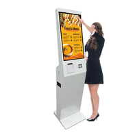 Kiosco de Autopago con Pantalla Táctil de 21.5, 27 y 32 Pulgadas, Sistema Android, con Impresora de 80 mm para Hospitales y Aeropuertos