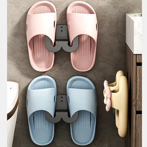 <strong>Wall</strong> <strong>Mounted</strong> <strong>Shoe</strong> Rack Slipper <strong>Storage</strong> Organizer Hanger Multifunctional Non Perforated <strong>Storage</strong> Hook Door Slipper Hanger - Product Image 4