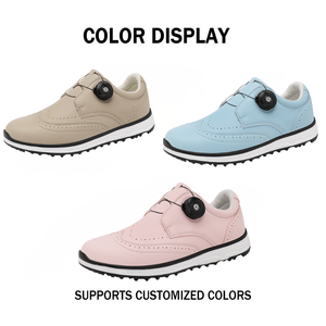 Chaussures de golf pour femmes de haute qualité, professionnelles, mignonnes, tendance, respirantes, amortissantes, avec boucle rotative, lacets, chaussures de golf d'entraînement - Product Image 2