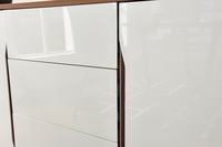 Buffet moderne de luxe, gris et blanc, en bois laqué chinois, style nordique simple, finition brillante