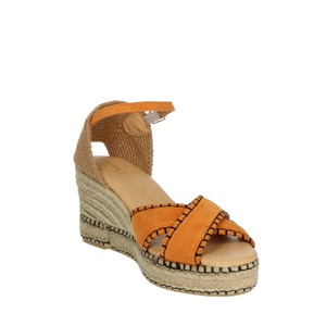 Sandali con zeppa Serraje 1043 Beige - Product Image 5