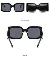 Yeni büyük boy kare güneş gözlüğü Vintage tasarımcı kadın 2022 moda güneş gözlüğü yeşil tonları UV400 erkekler lüks marka erkek kadın