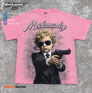 เสื้อยืดพิมพ์ลายตามสั่งสำหรับผู้ชาย Meckmanly แขนสั้น คอกลม ลายดอกไม้และนางฟ้า ทรงปกติ ผ้าฝ้าย สวมใส่สบายๆ - Product Image 4