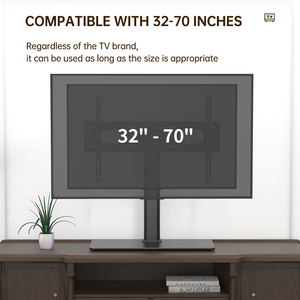 <span class=keywords><strong>Support</strong></span> de télévision universel moderne pour téléviseurs de 32 à 65 pouces, réglable en hauteur, avec cadre en acier et verre trempé, supporte 99 livres, inclinable - Product Image 4