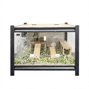 Recinto Espacioso y Transparente <span class=keywords><strong>para</strong></span> Mascotas, Jaula <span class=keywords><strong>para</strong></span> <span class=keywords><strong>Animales</strong></span> Exóticos Pequeños, Refugio Acogedor <span class=keywords><strong>para</strong></span> Mascotas - Product Image 1