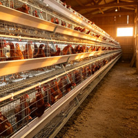 Vente directe usine – Cage d'élevage de poulets à 4 niveaux, capacité 96, 120, 128, 160 poulets, type A, pour poules pondeuses