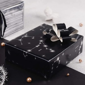 Custom Eco-Friendly Recyclable Metallized Gift <b>Wrapping</b> <b>Paper</b> Roll Star Pattern Single Side Coated Waterproof for Packaging - Product Image 4