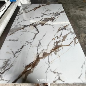 Panneaux muraux en <span class=keywords><strong>PVC</strong></span> imitation marbre, panneaux UV pour la décoration intérieure <span class=keywords><strong>de</strong></span> la maison et du bureau, panneaux muraux pour douche, imperméables, 1220*2440 mm, panneaux <span class=keywords><strong>de</strong></span> revêtement mural - Product Image 4