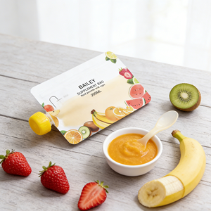 Pochettes Réutilisables pour Aliments Bébé, Adaptées au Congélateur, pour Tout-Petits, Pochettes à Presser Rechargeables pour <span class=keywords><strong>Yaourt</strong></span> et Purée, Anti-Fuite avec Double Fermeture Éclair - Product Image 3
