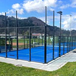 2025 Fábrica al por mayor Padel Deportes al aire libre Interior Panorámico Padel Cancha de tenis con techo extraíble - Product Image 5