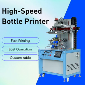 Chai nước hoa thủy tinh tròn chai nhựa cốc tự động định vị máy in màn hình nhiều màu - Product Image 3