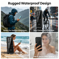 Étui de téléphone portable étanche IP68 antichoc en TPU+PC+PET pour A54 5G A16 4G/5G