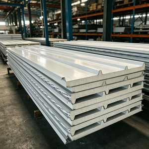 Pannello Sandwich in Metallo Personalizzato con Design Moderno, PVC, Alluminio, Nucleo in Schiuma, Polistirolo 100MM PU <span class=keywords><strong>per</strong></span> Isolamento Termico di Tetti e Pareti di Magazzini - Product Image 2