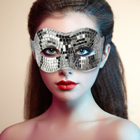Vente chaude Carnaval Masque Demi-Masque Pour Dance Party Halloween Carnaval Disco Ball Glitter Masque Visage