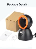 Lector de Códigos de Barras Edoo D45, Económico, de Alta Calidad, Manos Libres, USB RS232, Omnidireccional, CMOS, 1D 2D, Escáner de Escritorio