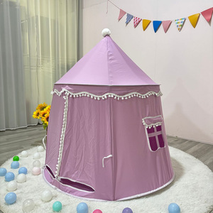 Carpa de juegos infantil para interiores, de tela morada, castillo de princesa, casa de juegos para niños de 2 a 4 años, juguete unisex - Product Image 4