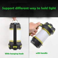 Lámpara de mano con doble fuente de luz T6+60 LED, gran capacidad, carga USB, luz fuerte de largo alcance, recargable, para camping y jardín