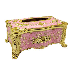 Hot Bán Châu Âu Khăn Giấy Hộp Hộ Gia Đình Khách Sạn Phòng Khách Sang Trọng Mô Hộp Với Hoa Hồng Mô Hình - Product Image 5