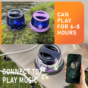 Mini không dây di động LED ngoài trời Máy tính để bàn Stereo loa từ tính, có thể được sử dụng như một người giữ điện thoại - Product Image 5