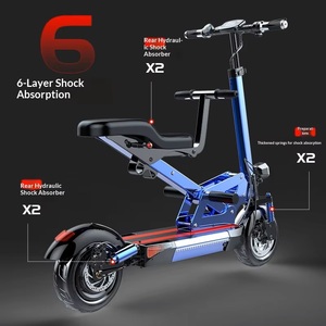 Tragbarer Zweirad-Elektroroller für Zuhause und Eltern-Kind-Nutzung, Faltbar mit Lithium-Akku, Große Reichweite, 18 km/h Geschwindigkeit - Product Image 5