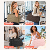 Tas Duffel Travel 31L Wanita, Tas Gym, Tas Akhir Pekan, Tas Jinjing, Tas Olahraga, Tas Selempang, Tas Travel Ringan