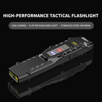 XINSITE senter Mini portabel luar ruangan, layar Digital 1000 lumen tiga sumber cahaya pertahanan diri USB LED