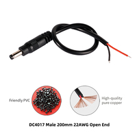 Câble d'alimentation DC4017 avec connecteur mâle 22AWG 20cm 4.0*1.7mm pour humidificateur de bureau, mini ventilateur de bureau