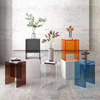 Tabouret de vanité moderne en acrylique en gros pour la décoration de meubles de chambre, salon, bureau et salle de bain pour hôtels