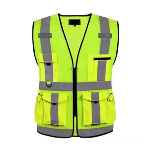 Gilet de sécurité jaune personnalisable avec logo OEM d'usine, homologué ANSI CE, vêtements de sécurité réfléchissants - Product Image 5