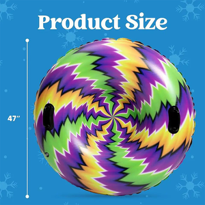 Traîneau gonflable durable et grand format avec <span class=keywords><strong>deux</strong></span> poignées, <span class=keywords><strong>pour</strong></span> les sports d'hiver en plein air, tube à neige, jouets d'hiver amusants <span class=keywords><strong>pour</strong></span> enfants et adultes - Product Image 4