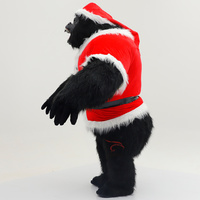 Kostum Maskot Gorila Hitam Santa Natal Inflatable Harga Murah Buatan Pabrik, Kostum Karakter King Kong Inflatable
