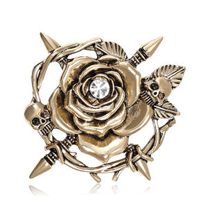 Special Rose Flower Brooch Female Drip Oil Alloy Corsage Diamond Wedding Engagement Eco-friendly Plating Brooch <b>Pins</b> - Product Image 5