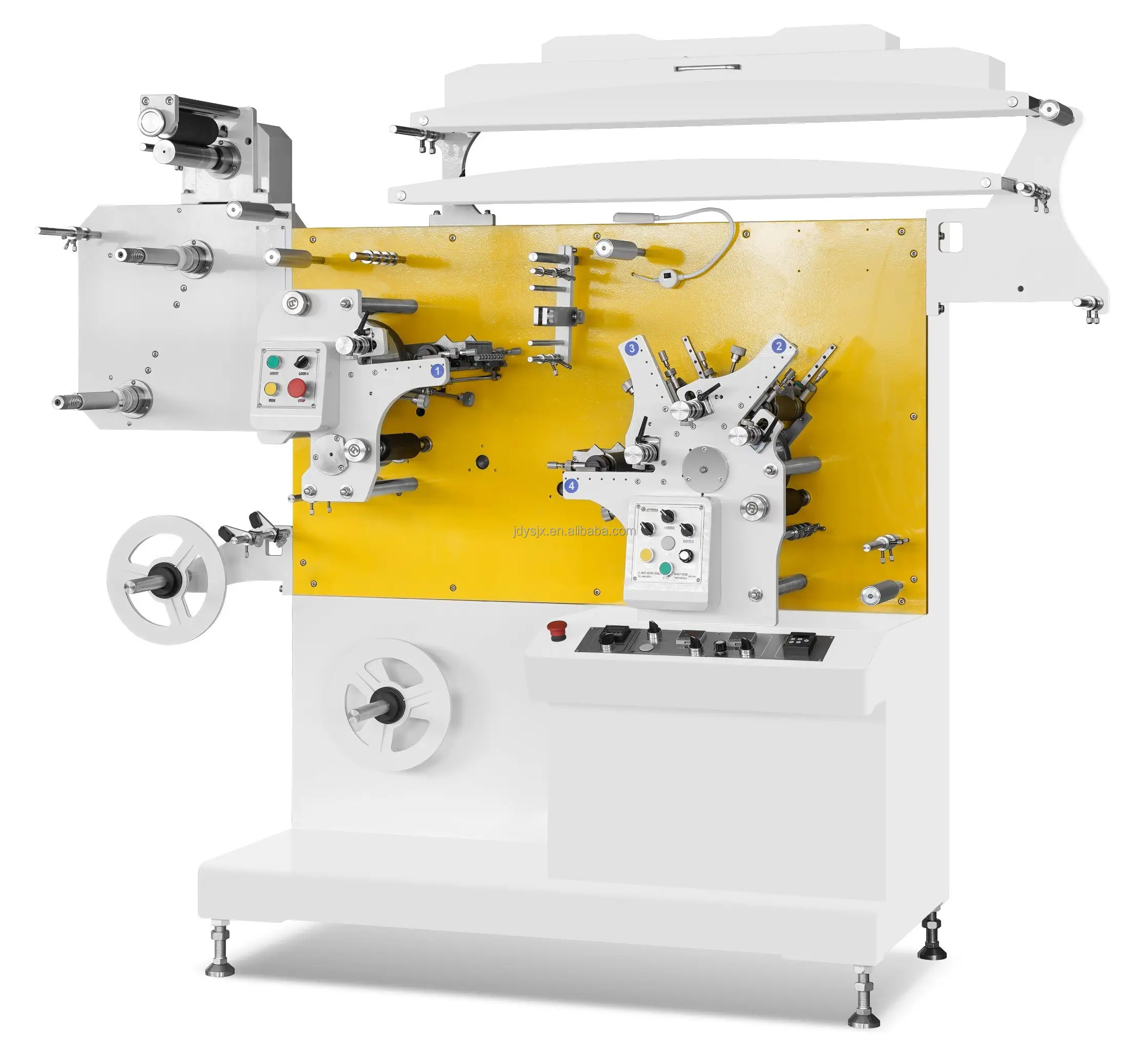 JINGDA Series Flexographic otomatis Printer Multicolor kecepatan tinggi Flex mesin cetak untuk perawatan garmen pita Label JR-1221