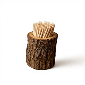 Handmade Wooden Toothpick Holder House Shape <b>Rustic</b> Table Decor Kitchen Accessory - Product Image 2