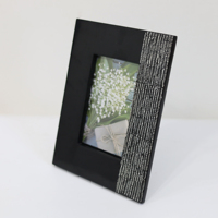 Haute qualité élégant Art créatif en bois cadres photo de table noir acrylique MDF cadre photo pour la décoration de bureau à domicile