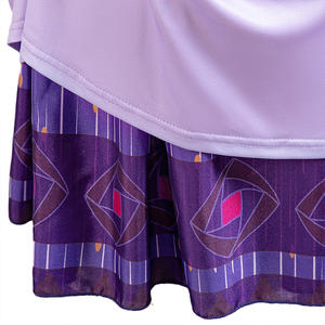 Ragazze principessa Asha Cosplay Costume augura Asha ragazze festa viola abiti lunghi Asha abiti da principessa vestiti per bambini - Product Image 5