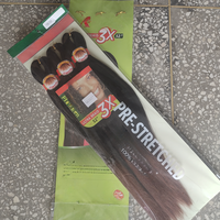 Mira 3X 225g Cabello Sintético Preestirado para Trenzas Yaki, 3 Paquetes de 52 Pulgadas, Textura Afro Yaki Suave, Trenzas Dobles Cosidas a Máquina
