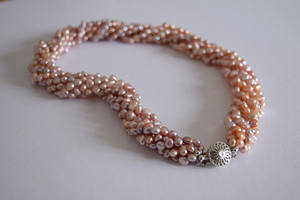 Vintage Multi-Strand Freshwater <b>Pearl</b> 925 <b>Silver</b> Beaded Short <b>Necklace</b> in White for Women Wedding/Party/Engagement - Product Image 5