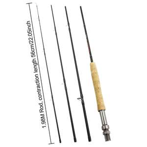 <span class=keywords><strong>Canne</strong></span> à pêche à la mouche en fibre de carbone ultralégère à 4 sections, portable, vente en gros auprès des fabricants leaders - Product Image 5