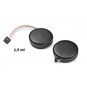 Cinta métrica redonda negra de 1.5 metros con cierre de cremallera para costura y manualidades - Product Image 1